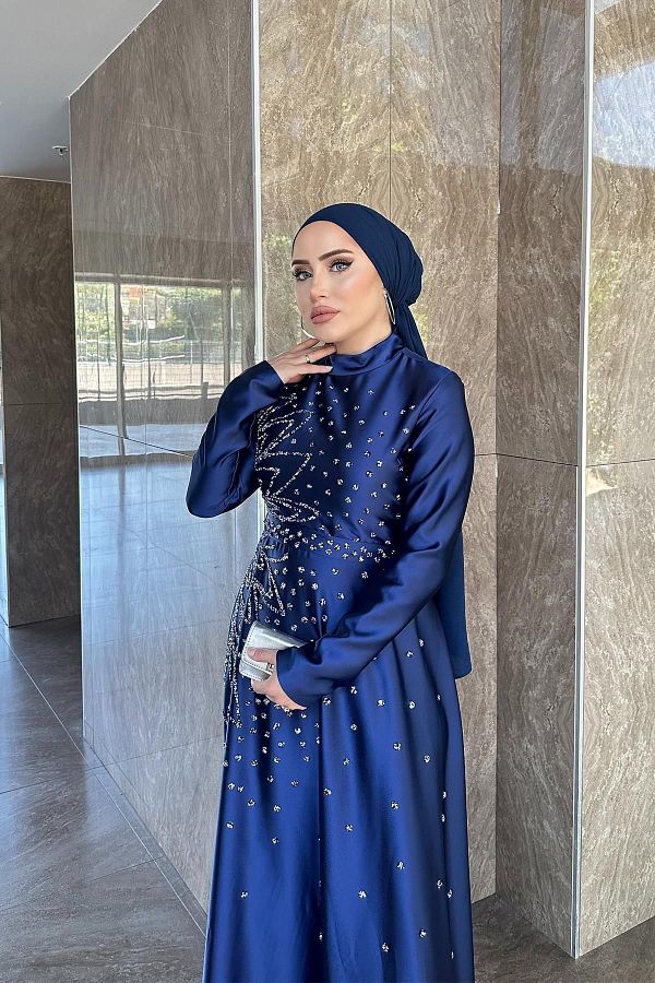 Dress hijab navy store