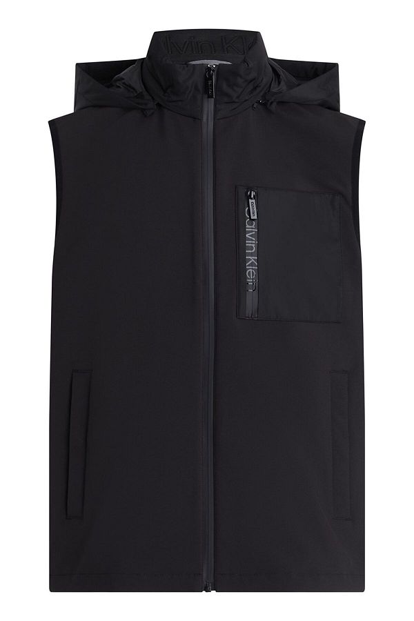 Calvin Klein Men s BlacK Hooded Vest Brand Logo K10K 113329 BEH Trendyol