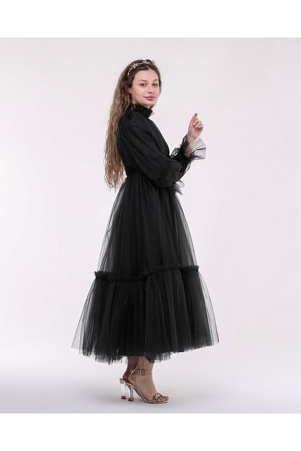 Karina ruffle skirt black 2025