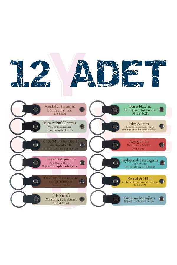 miawiki-Set of 12 Special Production for Traditional Events - Perfect Gift Memory And Souvenir Keychains 1