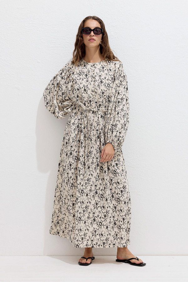 Manuka-Gemustertes Baumwollkleid 1