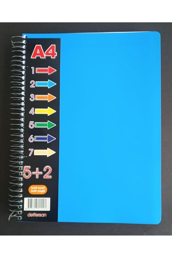 DEFTERSAN-A4 210 Sheets - 5 2 Section Notebook 1