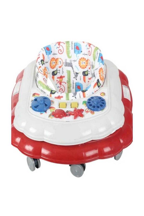 babydoor 8 Wheel Spider Baby Walker First Step with Toy and Steps Trendyol