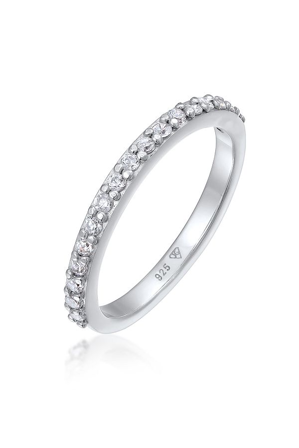 ELLI-Laborgezüchteter Weiß Diamant - 0,068 ct Inel din argint 925 1