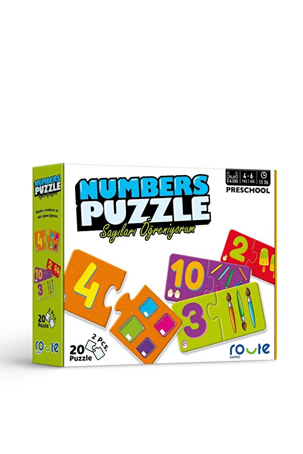 Genel Markalar Sayı Bulmacası Eğitici Çocuk Puzzle -SAYILARI ÖĞRENİYORUM 3+YAŞ