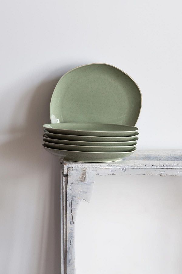 Kütahya Porselen-Green Soho 6-teiliges 22 cm großes Kuchen-Set 1