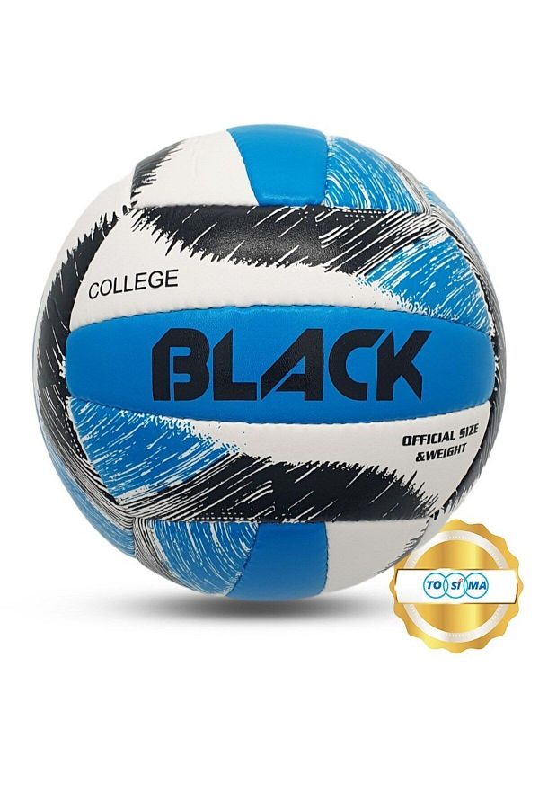 Tosima-Black Hand Stitched Soft Volleyball Ball 280 Gr 1