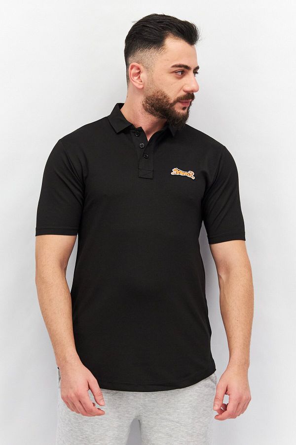 Le tigre Men Regular Fit Brand Logo Short Sleeves Polo Shirt Black Trendyol