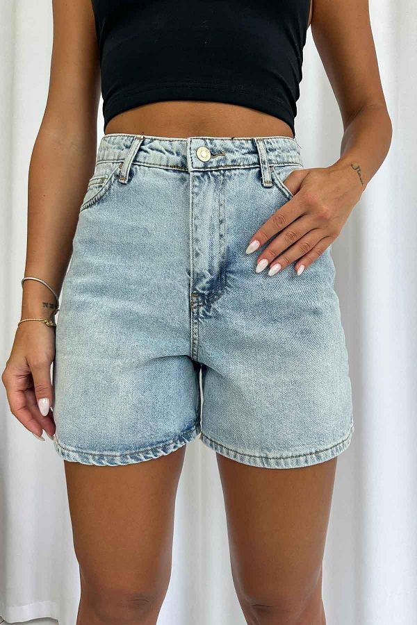 Tan jean shorts sales