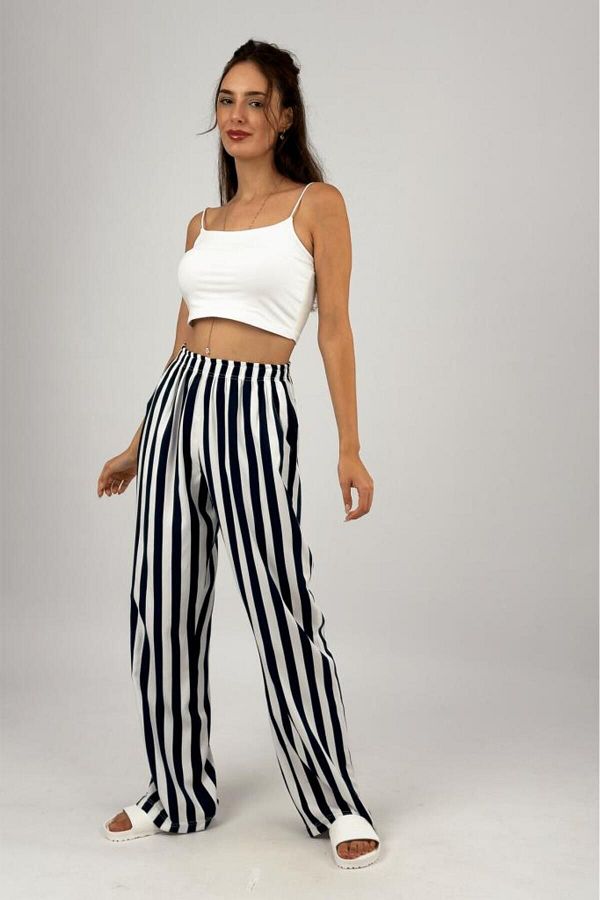 Striped cotton palazzo pants store