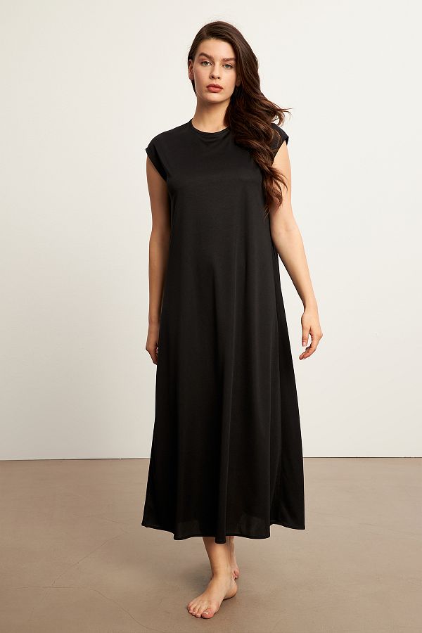 VAV NOR Black Sleeveless Dress Inner Lining Trendyol