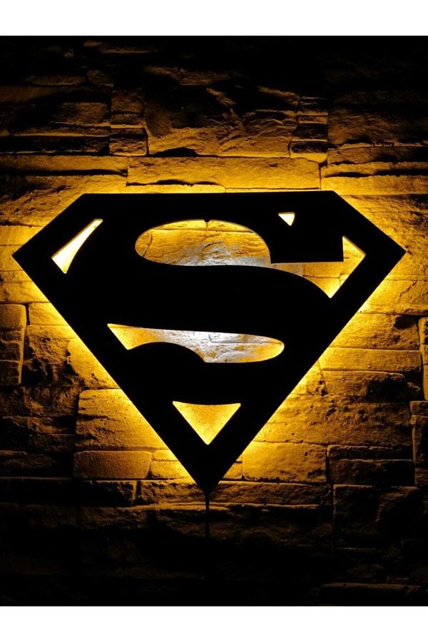 NIRVANADESIGN-Superman Logo LED Light Table 1