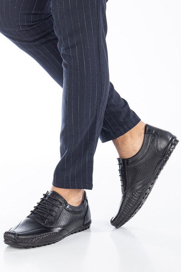 The Dortex Shoes-Men's Genuine Leather Orthopedic Laced Daily Flexible Foldable Rok Shoes 1