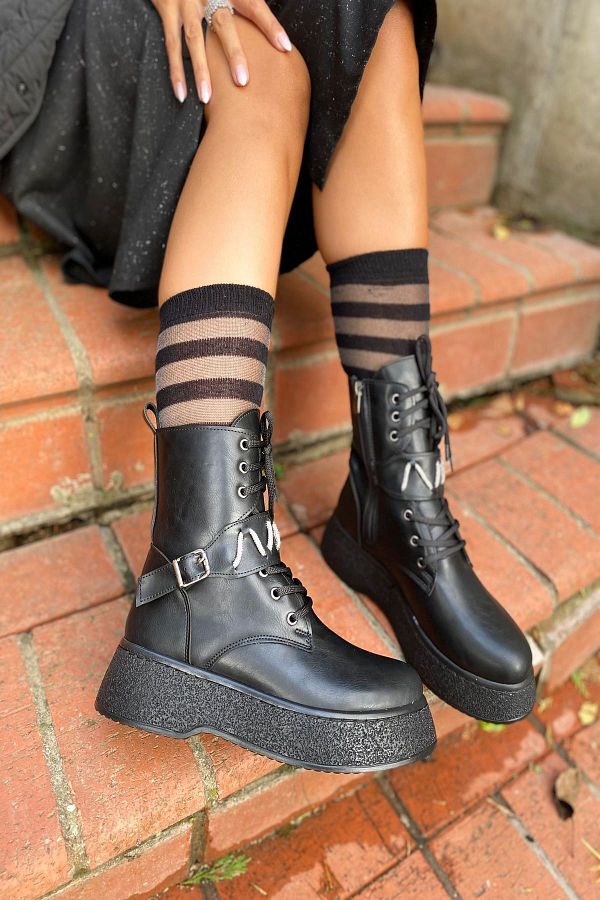 Wide sole boots cheap