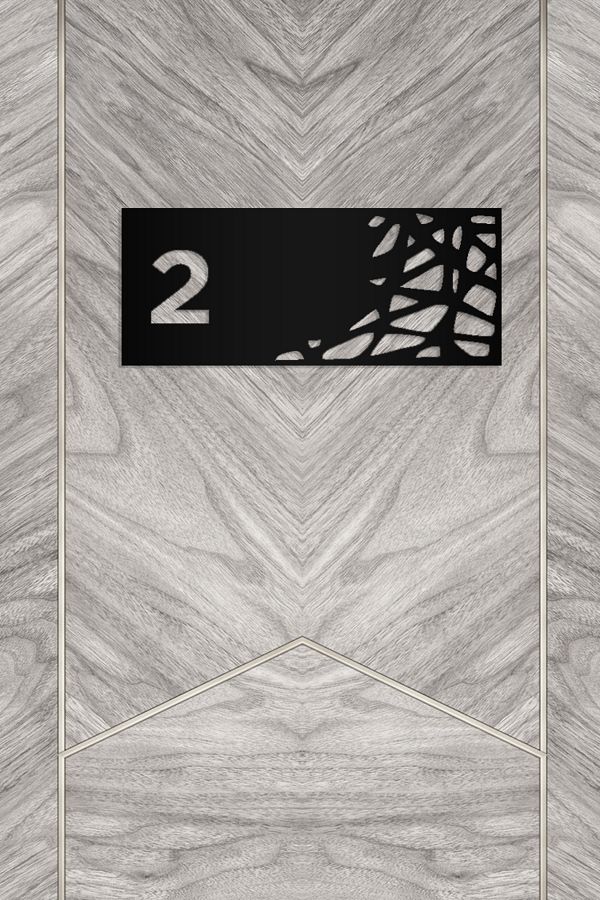 AHWALL-Apartment Door Number with Motif - Decorative, No: 2 1