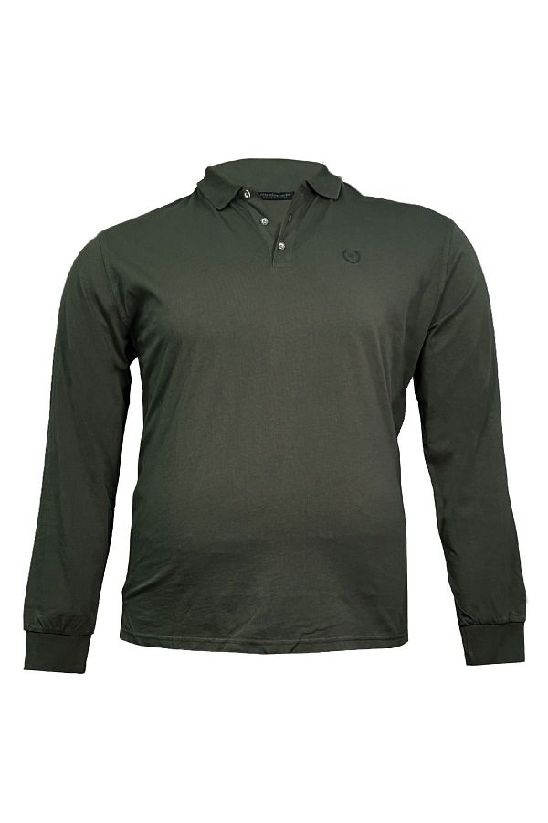 montecarlo-Φούτερ Polo Neck Washed Lycra μεγάλου μεγέθους 1