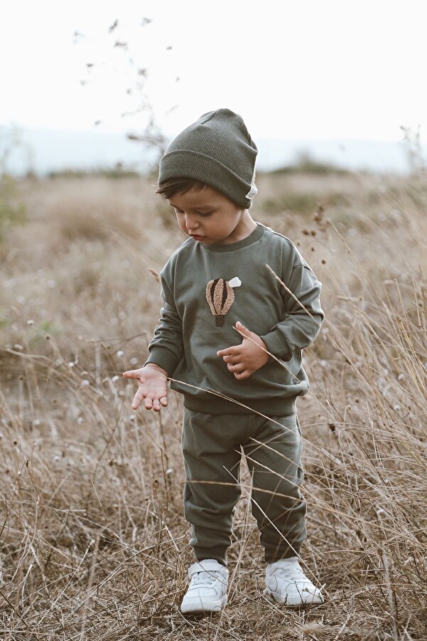 Baby Boy Khaki Tracksuit MELLS BABY Khaki Tracksuit Set Kids