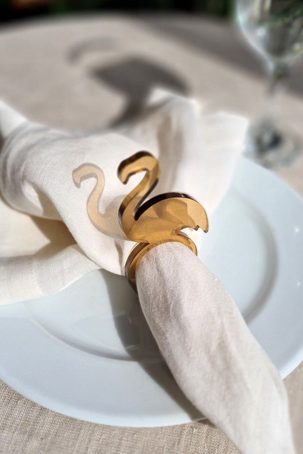 Flamingo napkin rings store