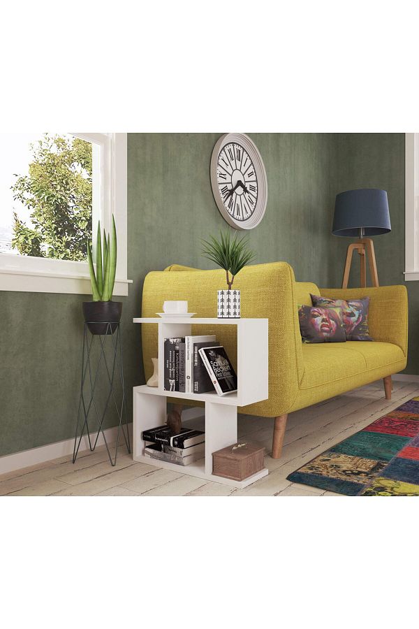 Modern home-Versatile Asymmetrical Side Table  White Colour for Modern Spaces 1