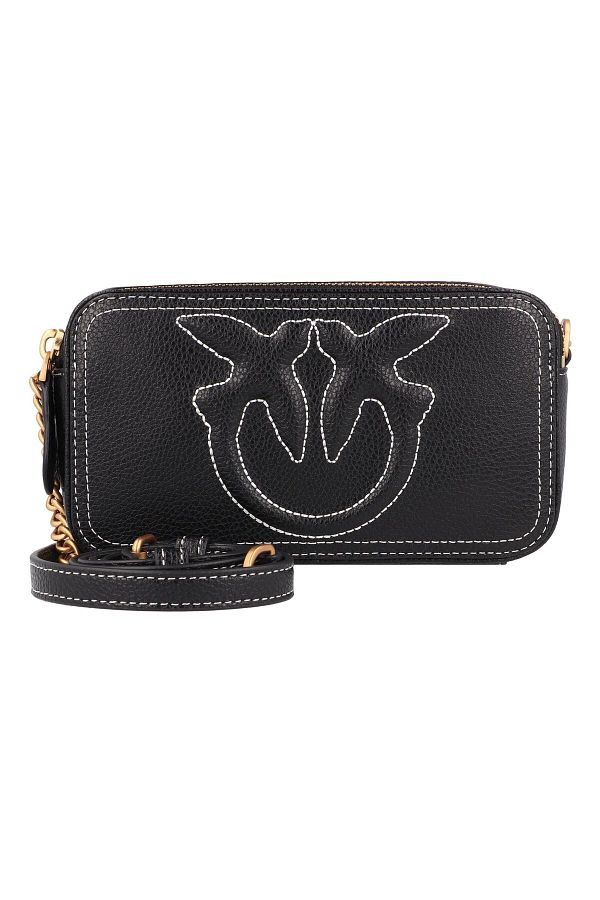 PİNKO-Carrie Camera Mini Bag Umhängetasche Leder 18 cm 1
