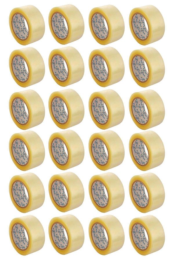 ToXA-24 Pcs 45X100 Clear Acrylic Duct Tape - Real Net, 100 Meter Wrap, Very Strong Unbreakable Tape 1