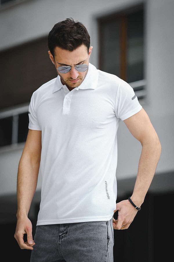 Slim fit polyester polo shirts on sale