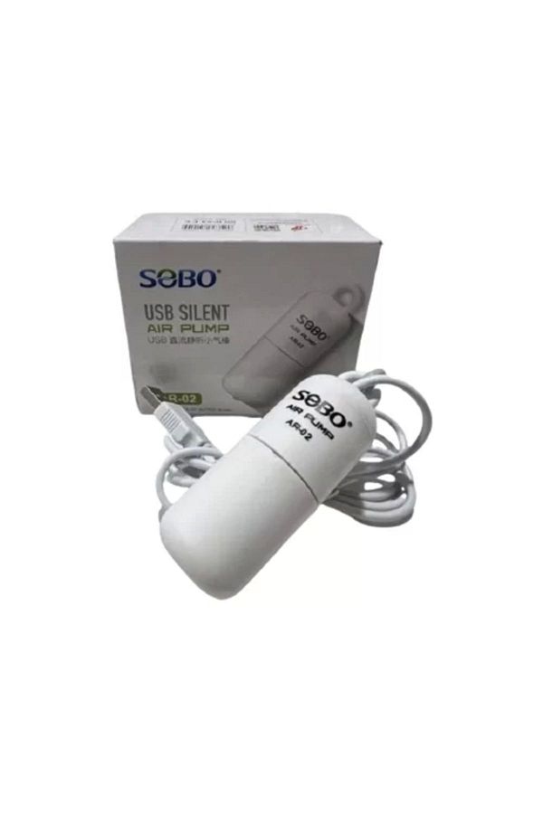 Sobo-Silent Single Output Mini Aquarium Air Motor with USB Input 1W 4Lt/Min Ar-02 1
