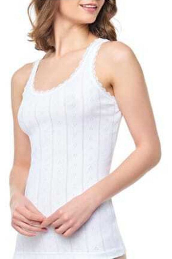 Tutku-Tricot de corp din jacquard, ecru, cu bretele groase, pachet de 3 1