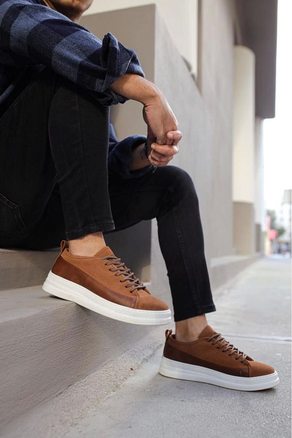 Lisinya 010 Model Tan Suede Sneakers Comfortable and Stylish Shoes Trendyol