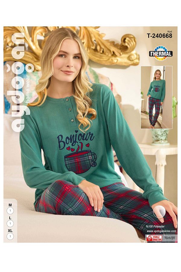 Green thermal pajamas new arrivals