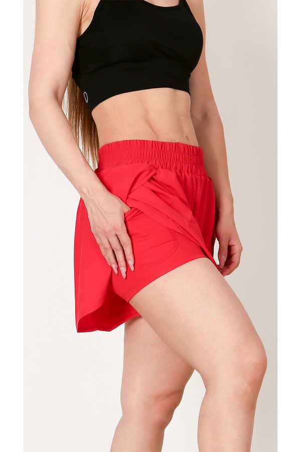 Man Of Man-Green 2-Layer Sports Shorts and Leggings with Phone Pocket - 2 in 1 1