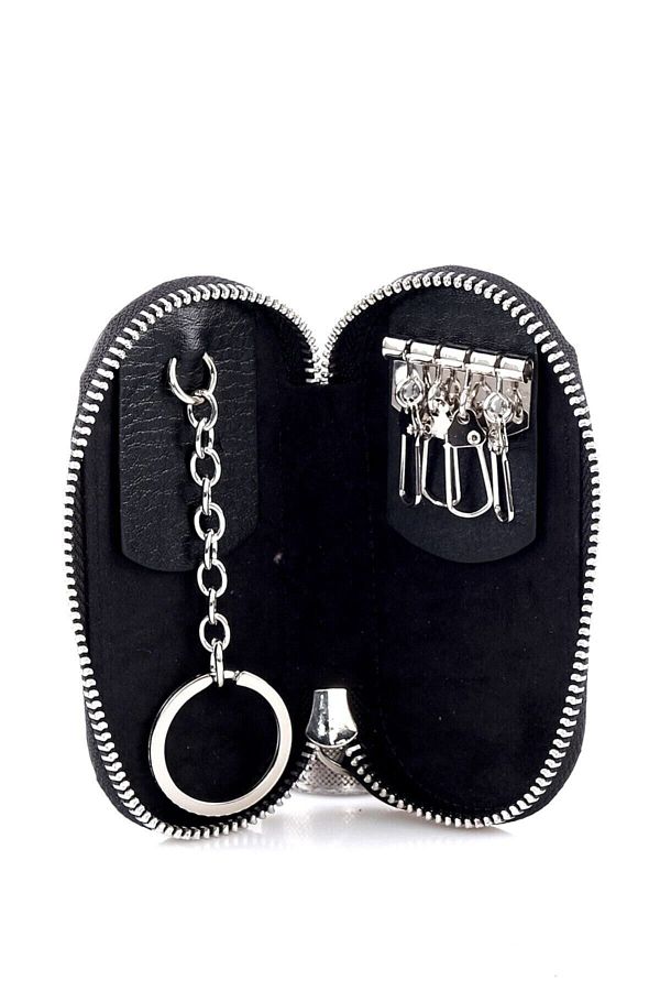 DAMY-Black Genuine Leather - 786ModelCar Keychain 1
