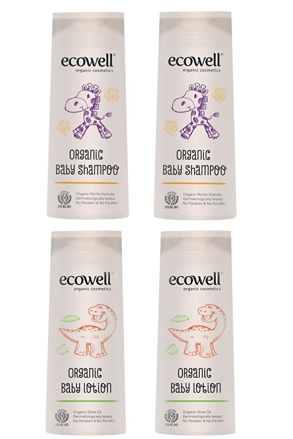 Ecowell Organik Şampuan Ve Losyon 4'lü Paket