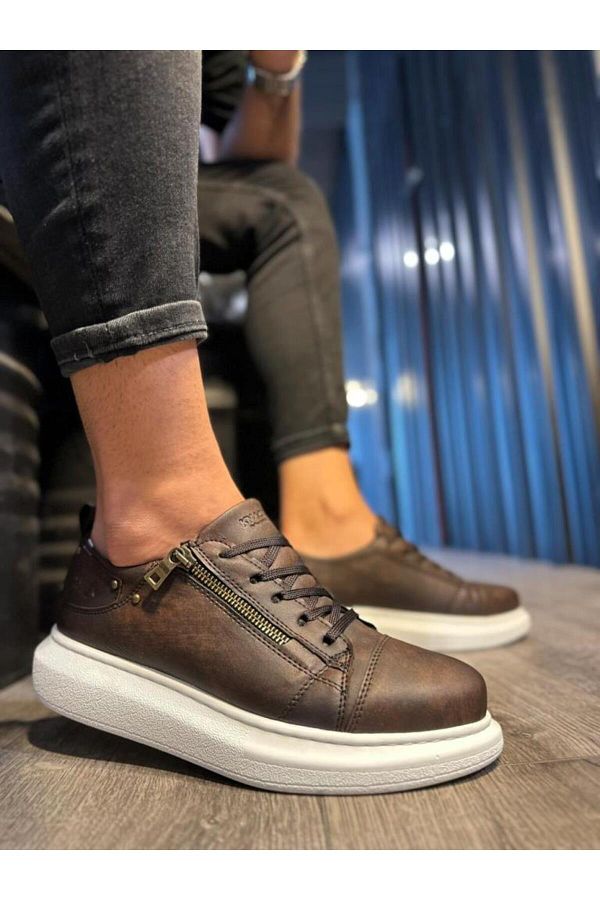 BPM Knack Daily High Sole Shoes 555 Matte Brown Trendyol