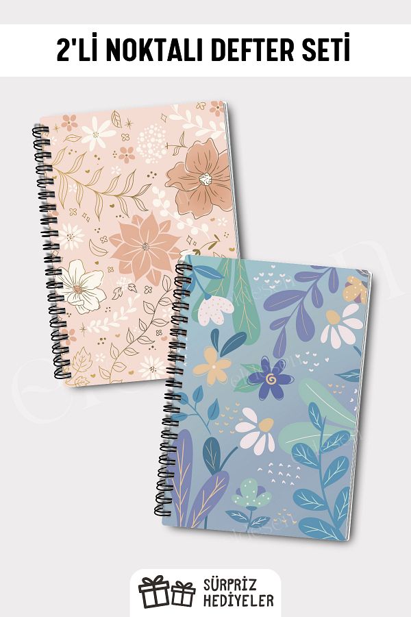 Eldesen Tasarım-A5 Size 2-Point Notebook Set - 50 Sheets and 100 Sheets 1