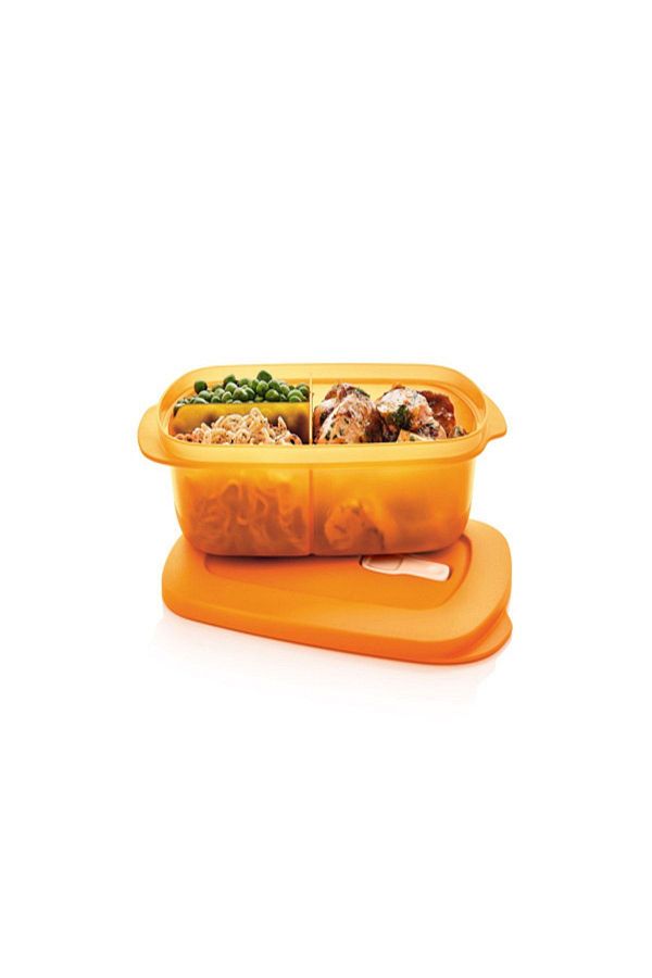 Tupperware-T Micro Compartment Rectangular Storage Container 1l Papaya Esc 1