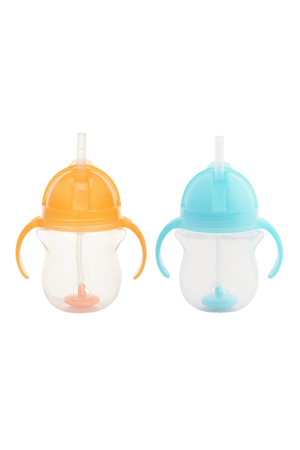 Munchkin Tıklama Kilitli Uçlu Alıştırma Bardağı 6ay+207 ml ,Turuncu ve Mavi