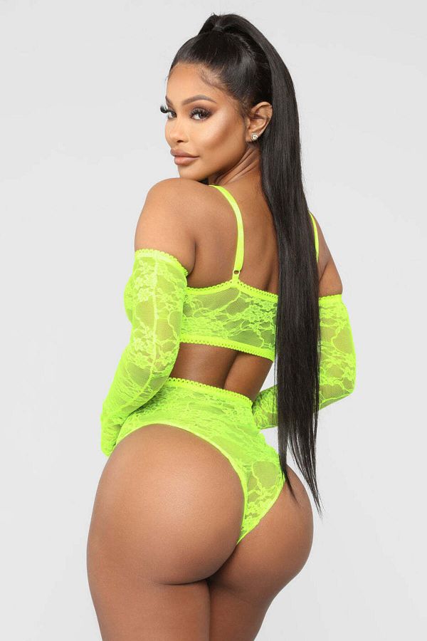 ARDSU-Fashion Nova - 3-Piece Lace Transparent Lingerie Set 1