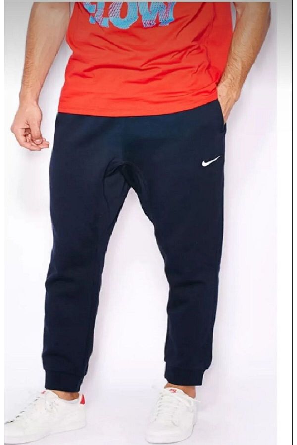 Nike Cuffed Club Jogger Men s Navy Blue Cotton Sweatpants wide fit KIZILAY SPORTS Trendyol