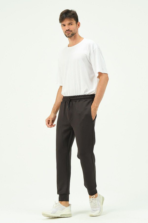 Cuffed sweatpants with pockets clearance