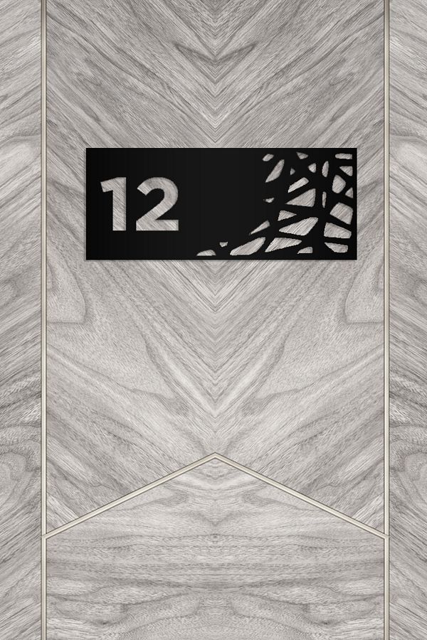 AHWALL-Apartment Door Number with Motif - Decorative, No: 12 1
