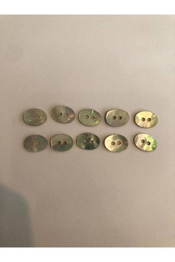 aensia-Real Original Oval Pearl Button 20 Size Button Pearl Button - Pack of 10 Buttons 1