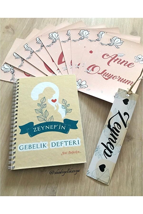Şahsi Yayımlanan Kitap Hamilelik Ve Anne Bebek Günlüğü / Bebek Anı Defteri / Anı Kartları Hediye / Kişiye Özel Tasarım