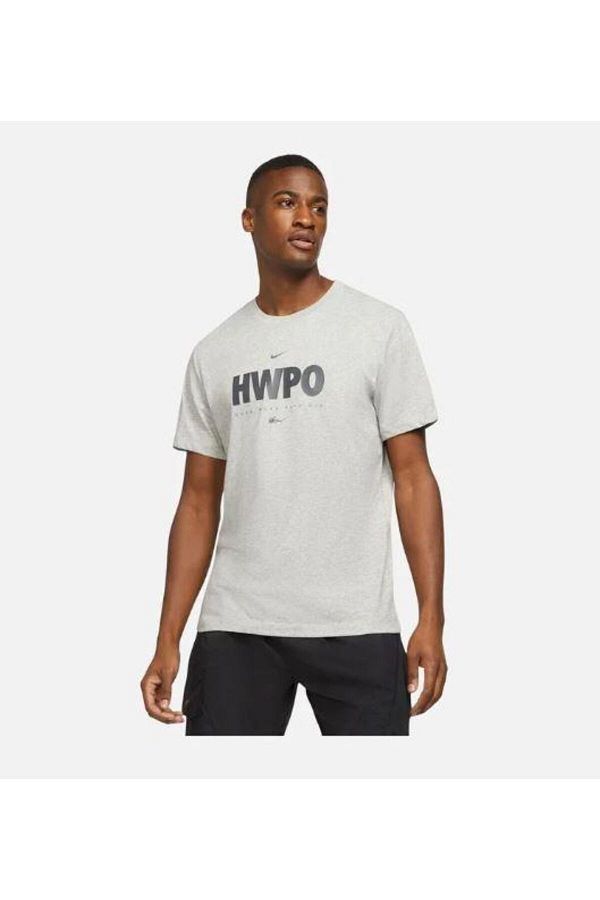 Nike Men s Gray Dri Fit HWPO Training T Shirt Short Sleeve DA1594 063 Trendyol