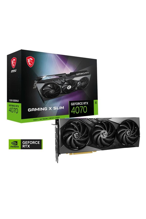 MSI-Geforce Rtx 4070 - 12GB 192Bit Gaming Graphics Card (Gamer) Gddr6x Slim X 1