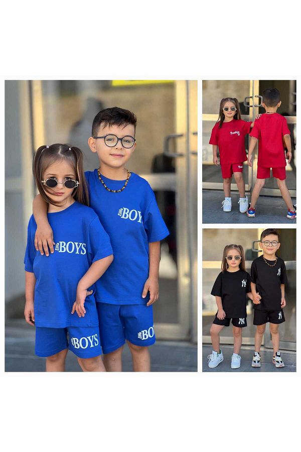 yns coolstar Cotton Unisex Summer Thin Pajamas Set 3 Shorts and 3 Tshorts 6 Pieces Tkm Trendyol