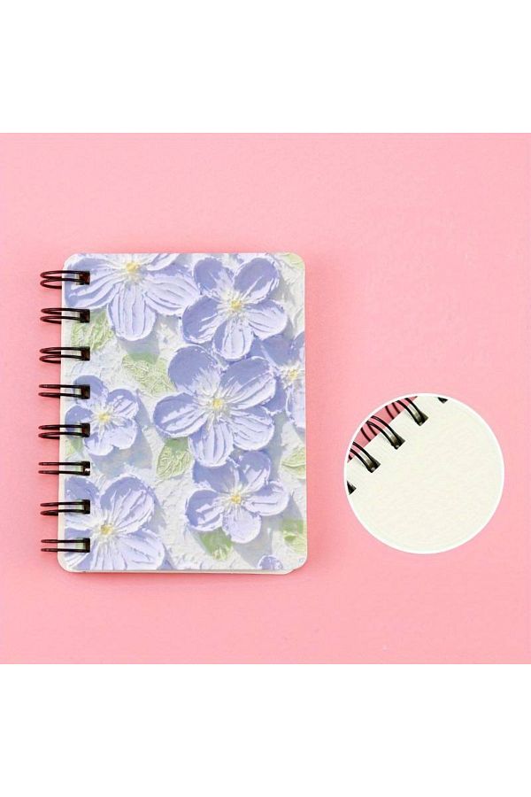 Siriderya-Mini Unlined Cute Notebook A7 Spiral Student Notebook Pocket Notepad Portable Daily Notebook 1