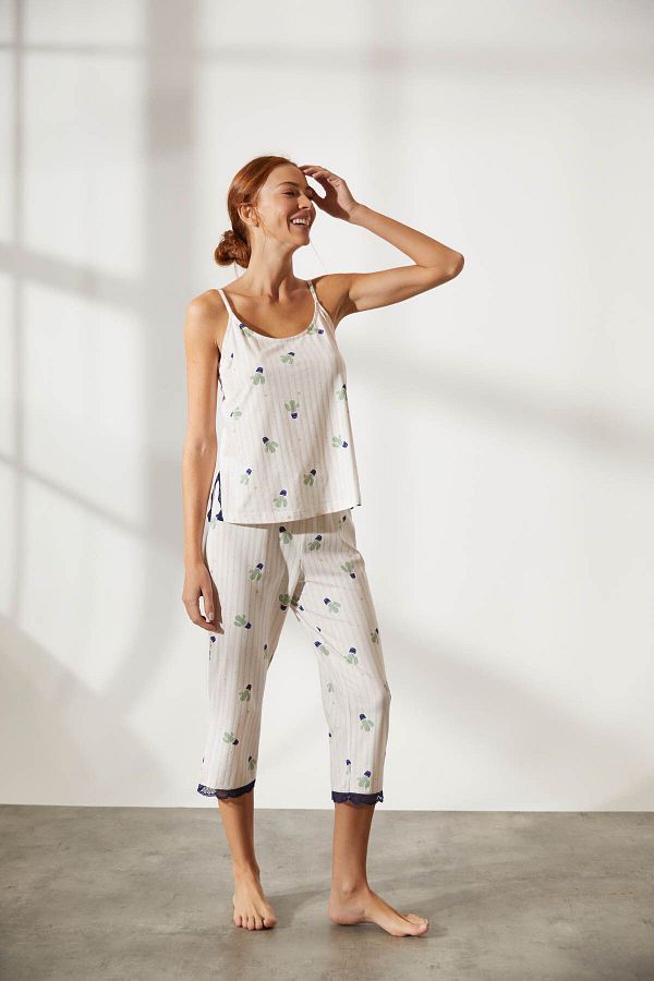 Womens capri pajama sets discount