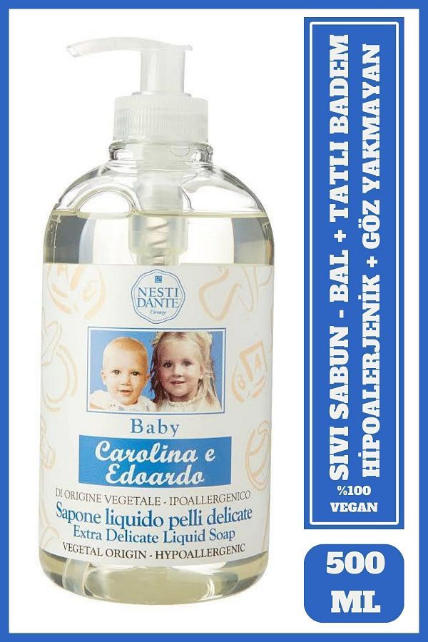 Nesti Dante Baby Carolina E Edoardo Hypoallergenic Liquid Soap 300ml Nesti Dante Baby Carolina E Edoardo Hypoallergenic Liquid Soap 300ml
