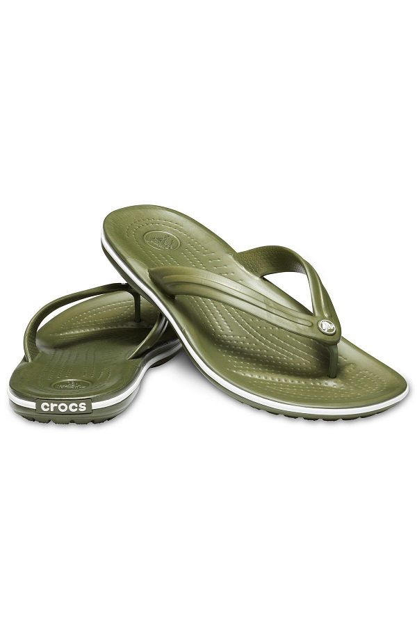 Crocs Crocband Flip 11033 37p Military Green White Trendyol